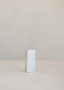 Furniture: Helix Pillar Candle / Cool Grey