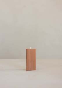 Helix Pillar Candle / Cognac