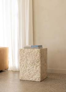 Margaret Statement Plinth / Crema Marble