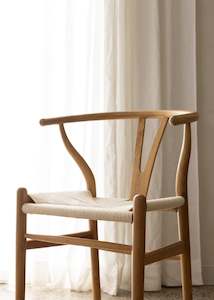 Furniture: Wishbone Rope Chair / Oak