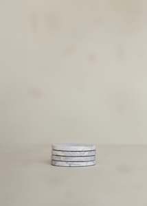 Lima Marble Coaster Set Of 4 / Grey