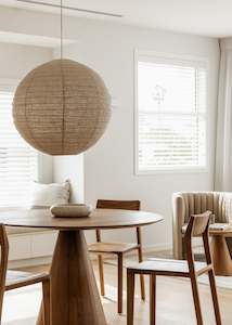 Furniture: Globe Linen Lantern / Natural