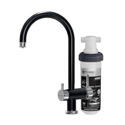 Puretec Tripla Black BL1 Faucet with Quick-Twist Filter 0.1 Micron