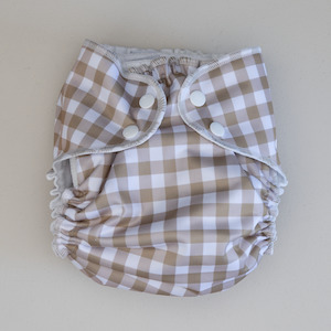 Baby wear: Kekoa Core Puff Cover | Biscotti Gingham