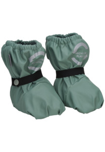 Mikk-Line | Rainwear Footies with Fleece Chinois Green