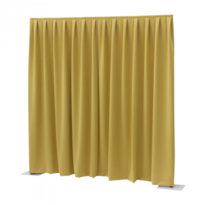 P&D curtain 330(w) x 300cm(h) cm yellow Dimout 260 g/m2 pleated