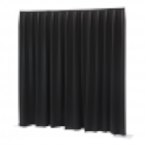 P&D curtain 330(w) x 500(h) cm black MGS 175 g/m2 pleated