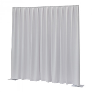 P&D curtain 330(w) x 400cm(h) cm white Dimout 260 g/m2 pleated