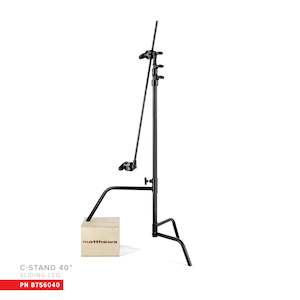 Rental of theatrical equipment: Matthews 40" C+Stand W/Spring Loaded Turtle Base Includes Grip Head & Arm Black