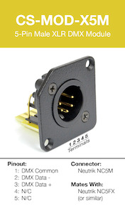 CueServer DMX Module, 5-Pin Male