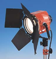 Rental of theatrical equipment: QC Pulsar 650w open face focussing spot 16mm mount