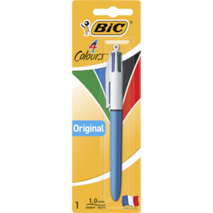 BIC 4 Colour Retractable Ballpoint Pen 1.0mm Medium Tip