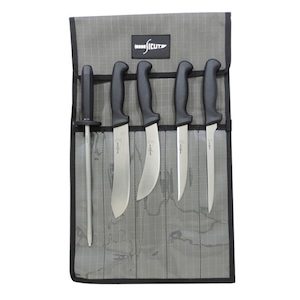 All purpose knife package / black handle / 6 pc - Kentmaster New Zealand