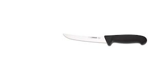 Products: Boning Knife Pointed and Flexible, 15cm, Giesser- Black Handle (2615 15) - Kentmaster New Zealand