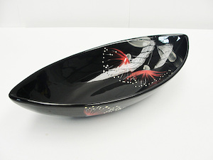 Keriblue Ceramics Large Boat Dish – Black Pohutukawa