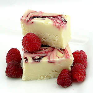 Get Fudged – White Chocolate and Raspberry Fudge