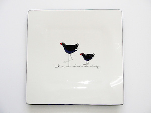 Keriblue Ceramics Large Sushi – White Pukeko