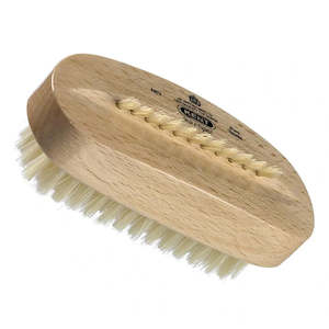 KENT Beechwood Pure White Bristle Extra Row Nail Brush