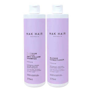 NAK Hair PLATINUM BLONDE Shampoo & Conditioner 375ml Bundle