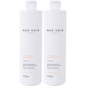 NAK Hair VOLUME Shampoo & Conditioner 375ml Bundle