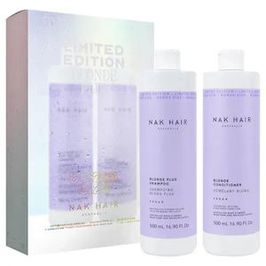 Hairdressing: Nak Blonde Plus Shampoo and Conditioner 500ml Duo Pack