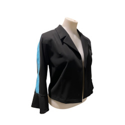 Crop Office Jacket Black