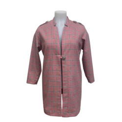 Sales advisory service: PINK CHECK OVERLAY SIZE 14