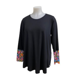 L/s Top Floral Cuff Size 18+