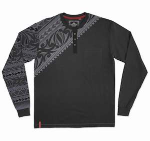 Mens Maori Long Sleeve T Shirt - Kia Kaha