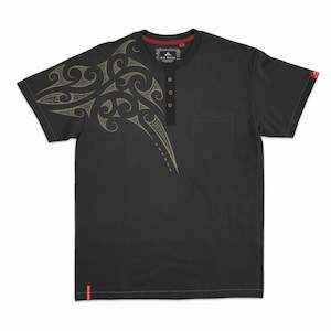 Clothing: Mens Maori Grandpa T Shirt - Kia Kaha