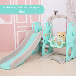 Latest design of Kidee bear slide & swing with ball net - blue