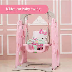 Kidee cat slide & swing - pink