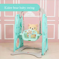 Kidee bear slide & swing - blue