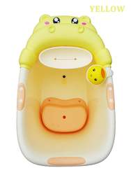 Big hippo Bath tub with cup - yellow