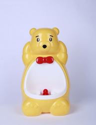 Perfect Love Bear Cute Training Urinal for boys with Whirling Target - yellow