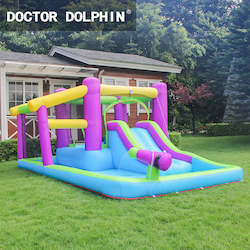 Doctor Dolphin Inflatable Castle - purple lover