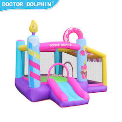 Doctor Dolphin Inflatable Castle - Donut birthday