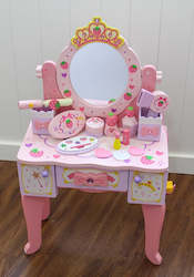 Wooden princess dressing table chair set