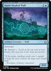 MTG Single: Rune-Sealed Wall [Foundations]