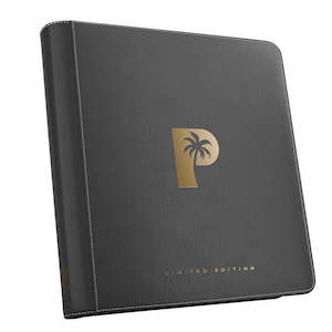 Palms Off Limited Ed. Mega Capacity 12 Pocket Binder – Black and Gold (960 slot)