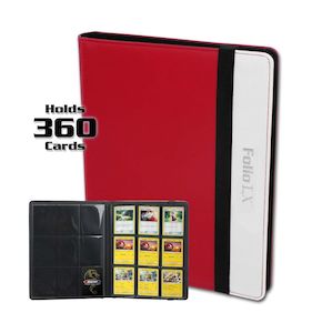 Accessories Folders: BCW Portfolio 9-Pocket LX Red & White