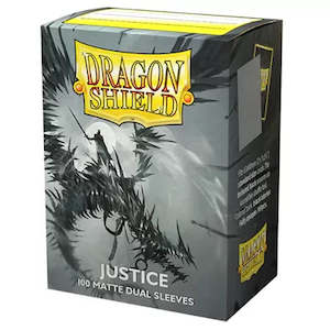 Accessories Sleeves: Dragon Shield - Box 100 - Standard Size Dual Matte Justice