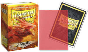 Dragonshield Sleeves 100ct Standard - Clear Red Matte