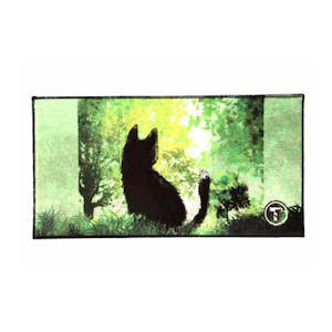 TOYGER Fluffy Playmat Animal: Black Cat and Bird