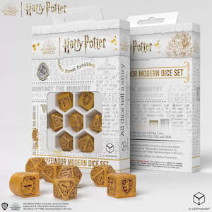 Dice: Q Workshop Harry Potter Modern Dice Set - Gryffindor - Gold Dice Set 7