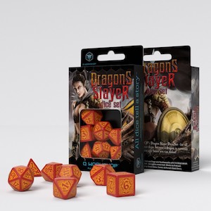 Dragon Slayer Red & Orange Dice Set 7