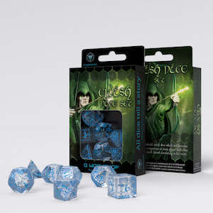 Dice: Elvish Translucent & blue Dice Set (7)