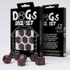 Dice Accessories: Q Workshop Dogs Dice Set - Luna Dice Set 7