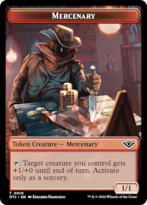 Mercenary // Construct Double-Sided Token [Outlaws of Thunder Junction Tokens]