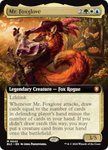 Blb Singles: Mr. Foxglove (Extended Art) [Bloomburrow Commander]